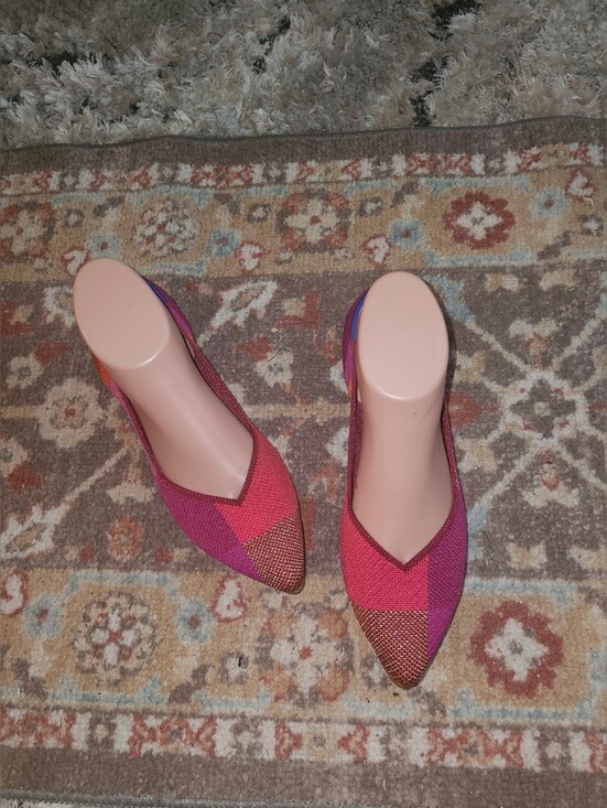 Rothy's Shoes - ROTHY'S 'The Point' Gorgeous Pomegranate/Metallic Fuschia Red Tangerine Size 8